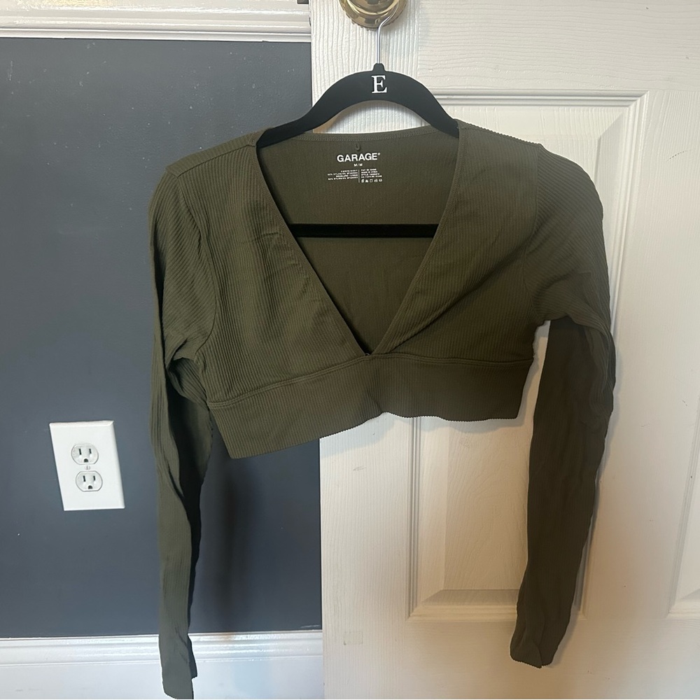 Garage green bra top